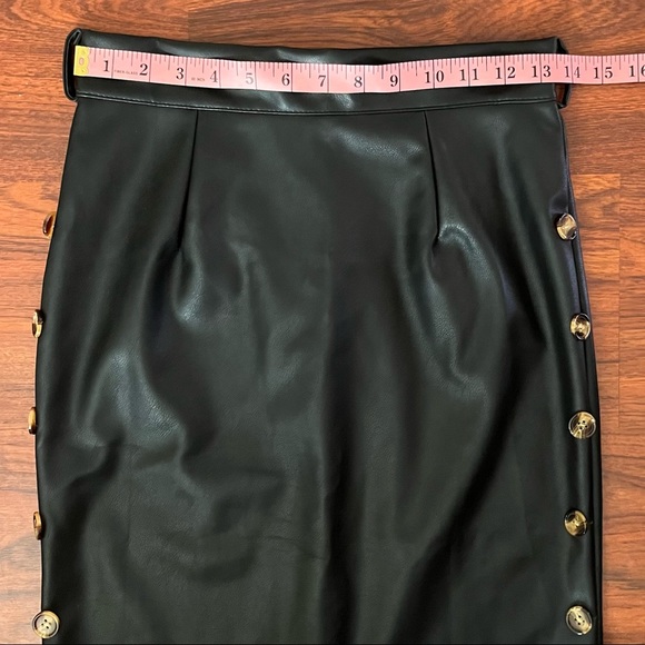 Faux Leather Bodycon High Waisted Pencil Skirt Size M - Picture 5 of 6